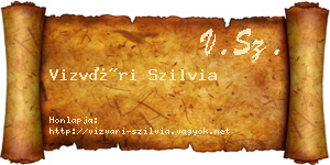 Vizvári Szilvia névjegykártya
